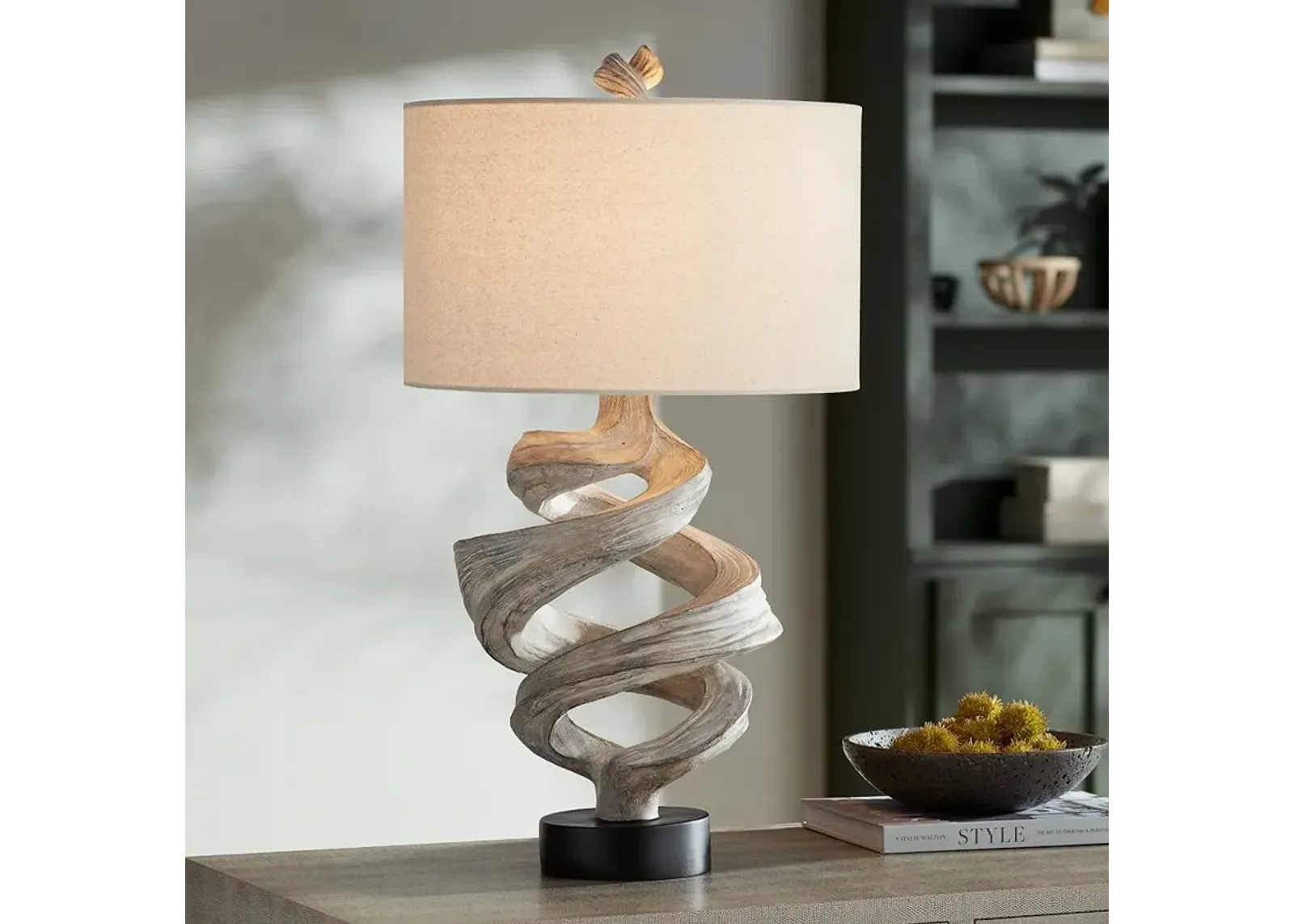 Possini Euro Organic Twist 29 1/8" Sculptural Rustic Modern Table Lamp