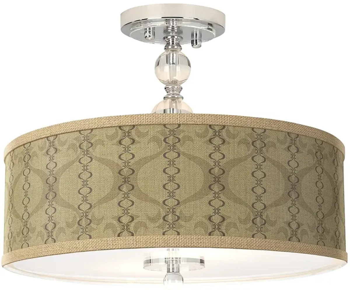 Colette Giclee 16" Wide Semi-Flush Ceiling Light