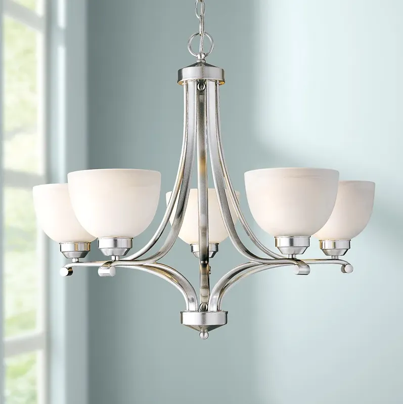 Minka Lavery Paradox 27" Wide 5-Light Brushed Nickel Chandelier