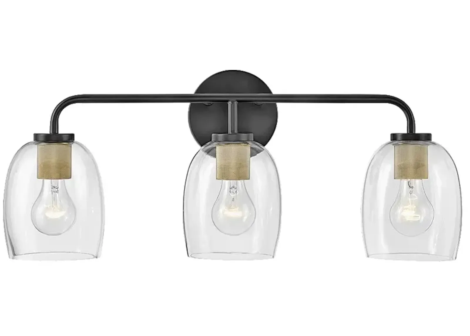 Lark-Percy Bath-Three Light Vanity-Black-Lacquered Brass