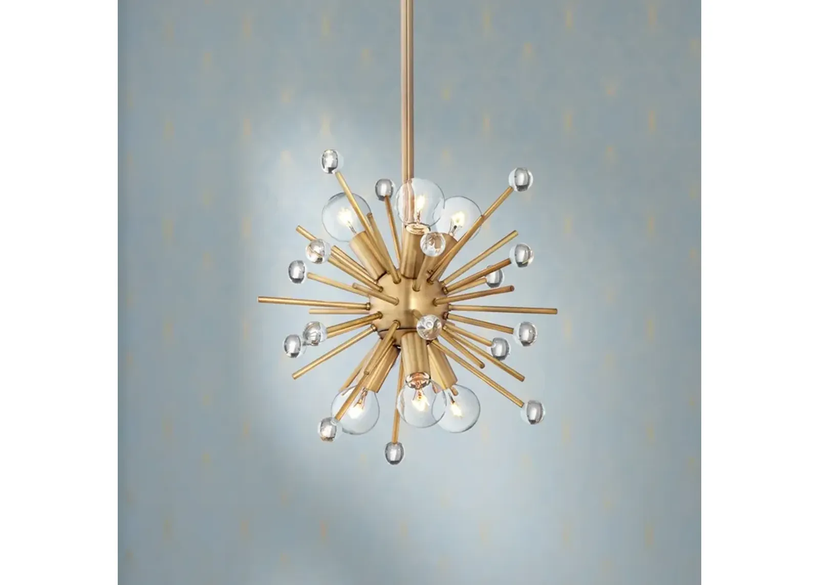 Possini Euro Janae 12" Wide Gold Modern Sputnik 6-Light Mini Pendant