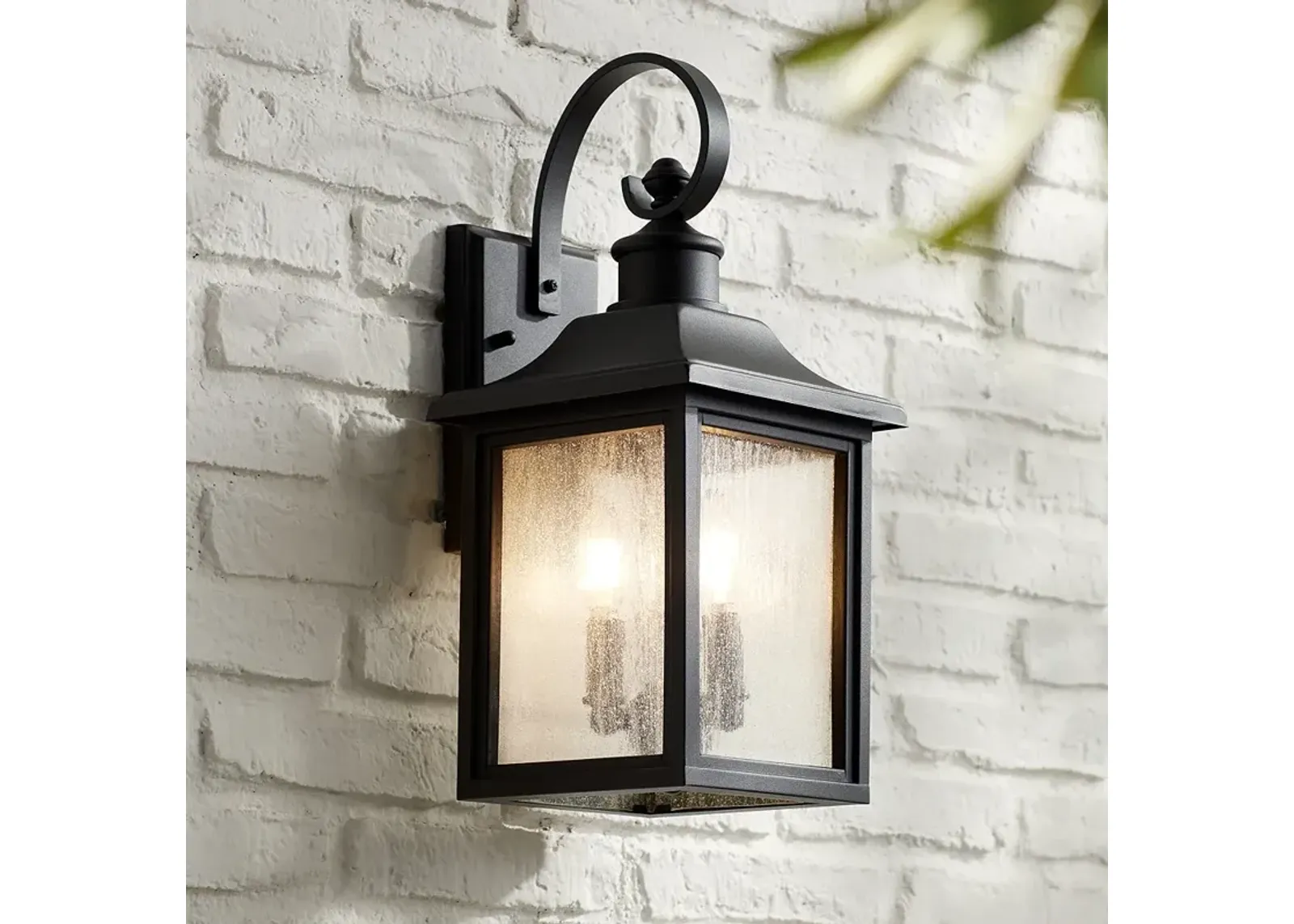 Moray Bay 17 3/4" High Black 3-Light Outdoor Wall Light