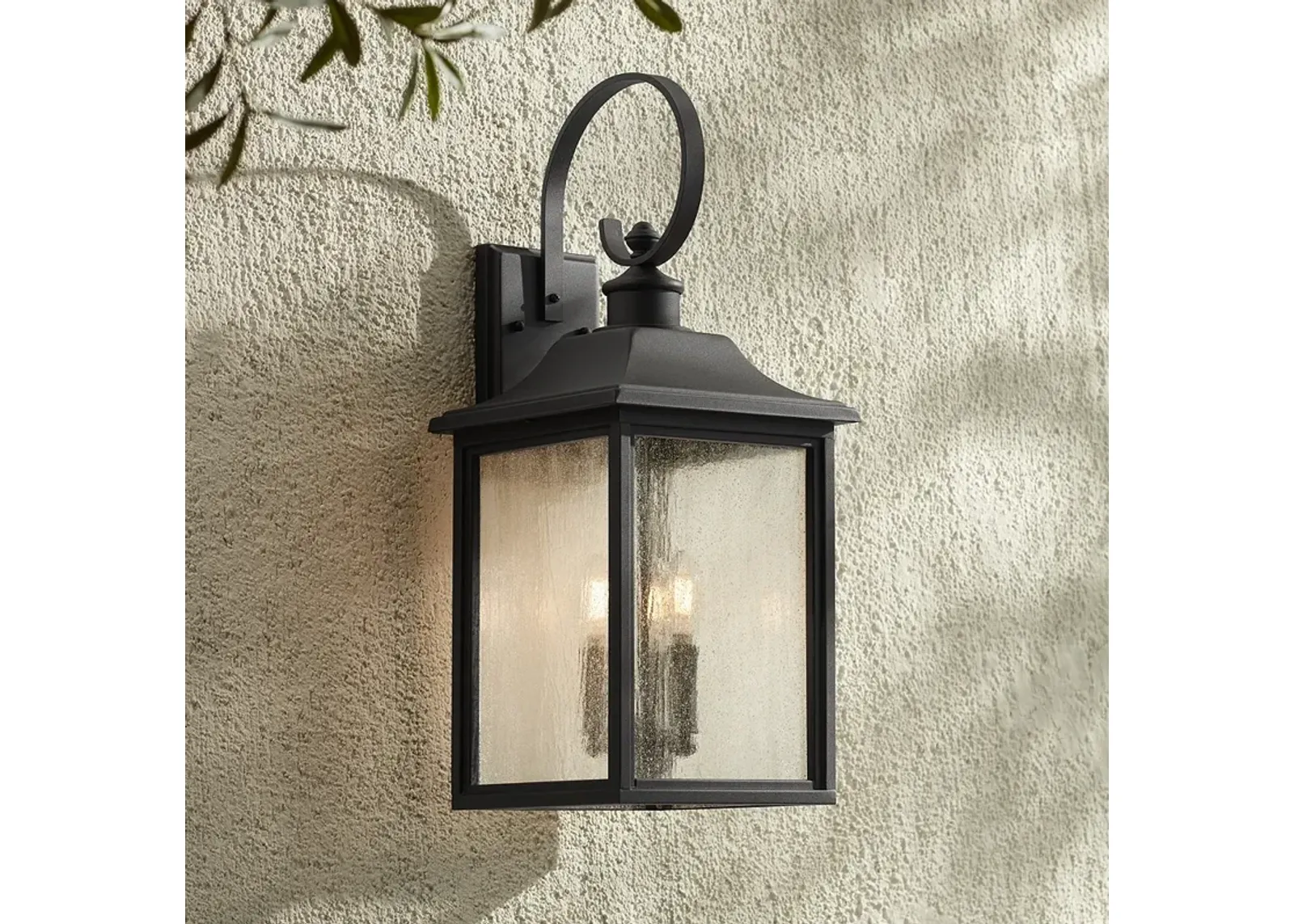 John Timberland Moray Bay 24" Black Traditional Outdoor Wall Lantern