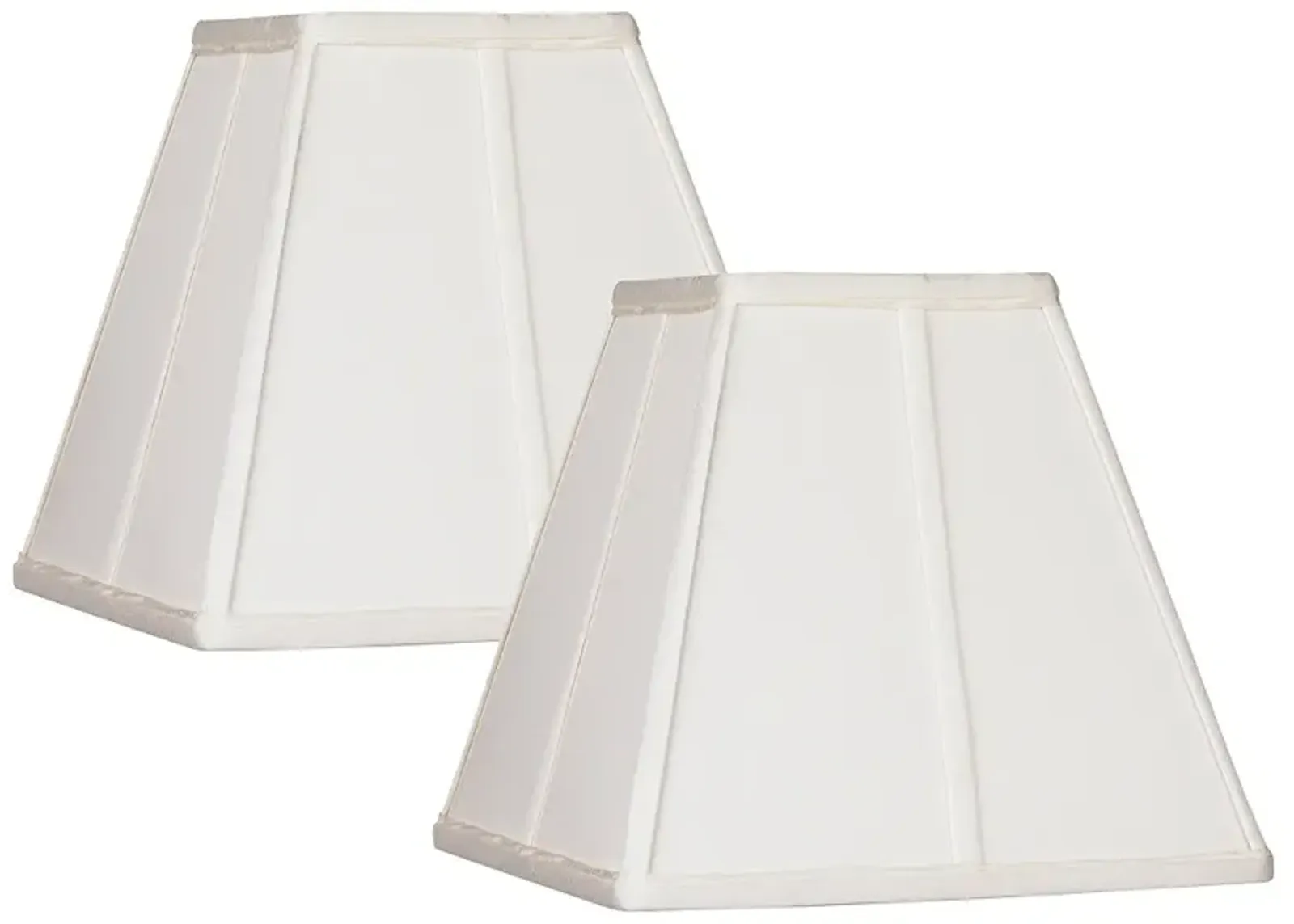 Springcrest Ivory Classic Square Shades 5.25x10x9 (Spider) Set of 2