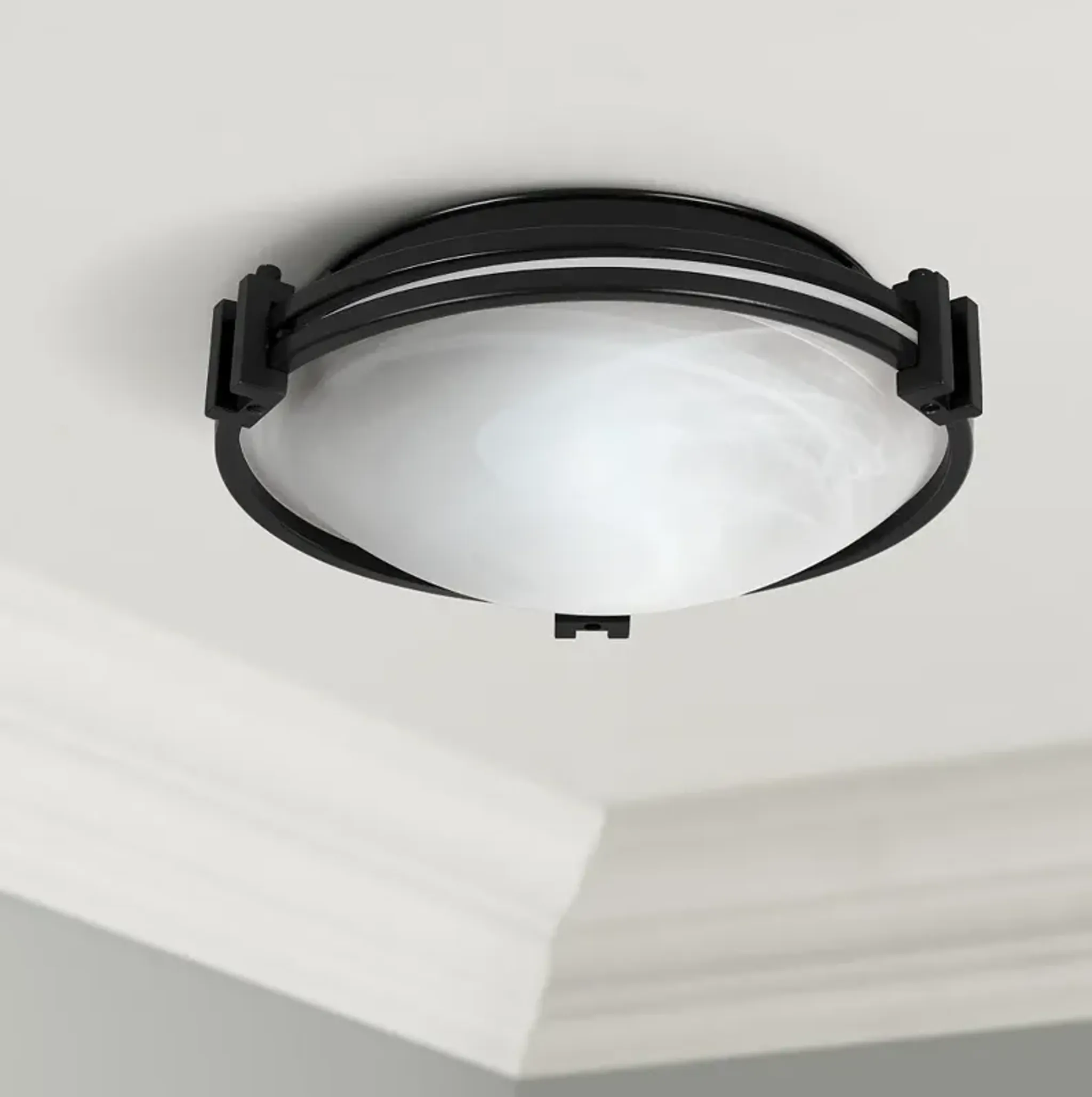 Possini Euro Deco 12 34 Wide Bronze Ceiling Light Lamps Plus ...