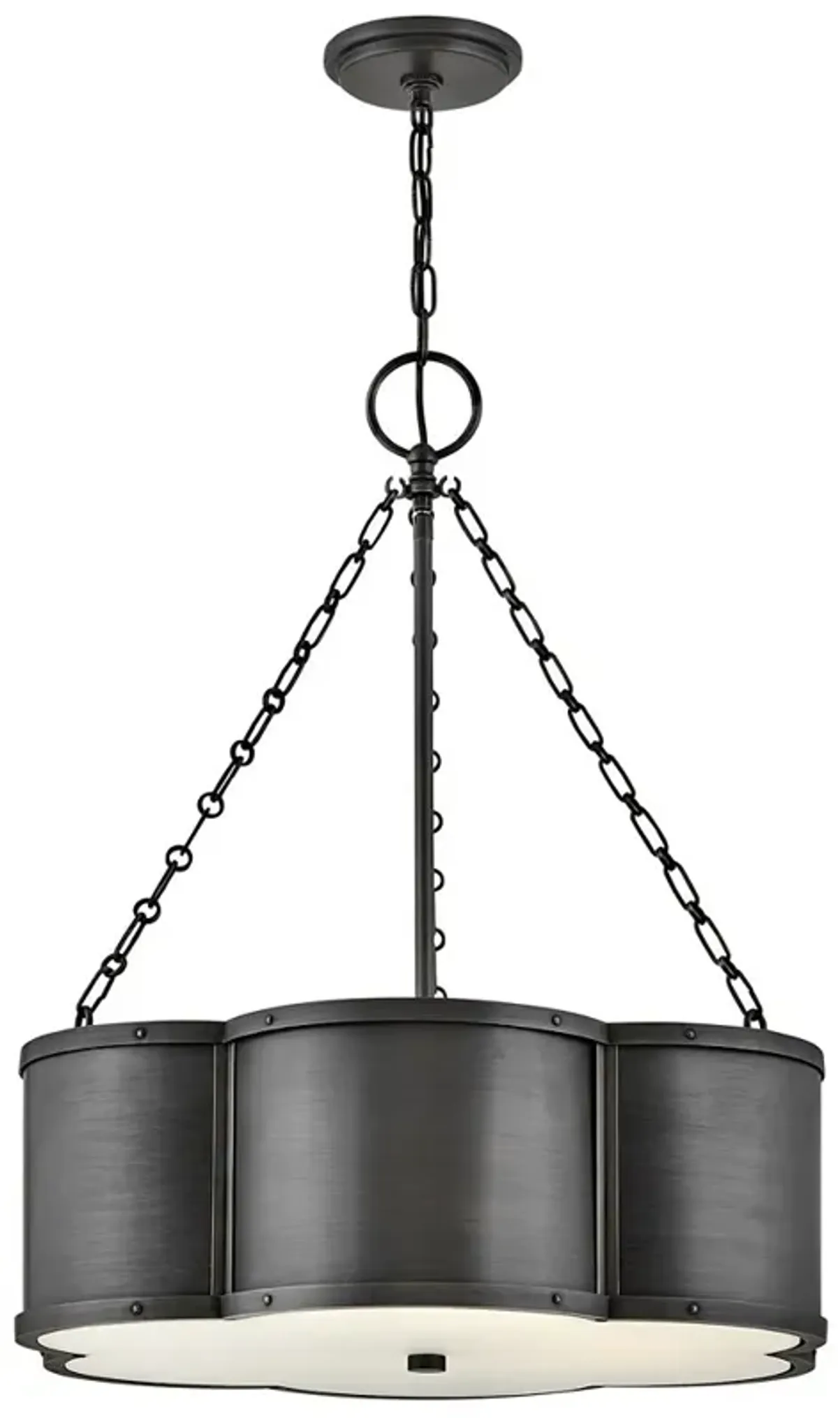 Hinkley Chandelier Chance Small Drum Chandelier 22" Blackened Brass