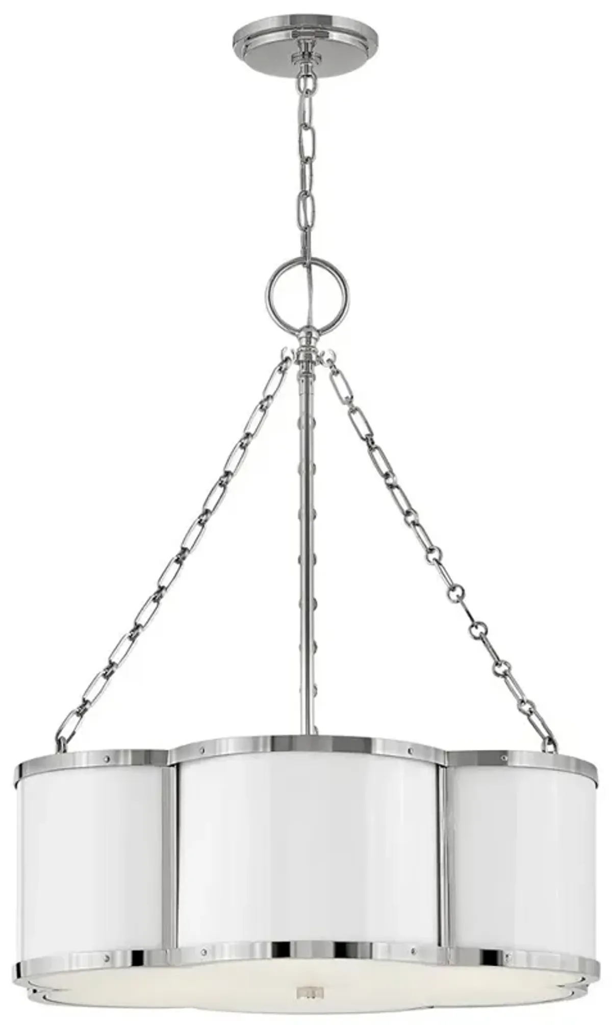 Hinkley Chandelier Chance Small Drum Chandelier 22" Polished Nickel