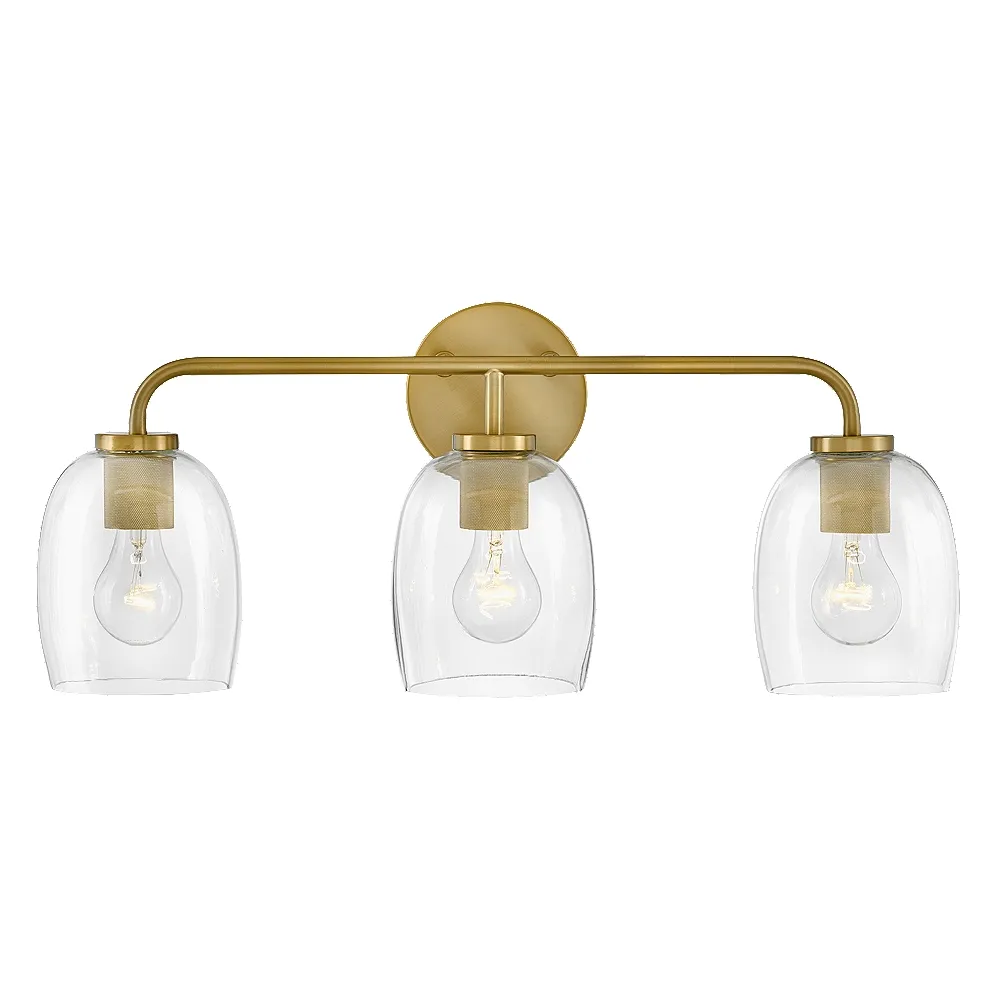 Lark-Percy Bath-Three Light Vanity-Lacquered Brass