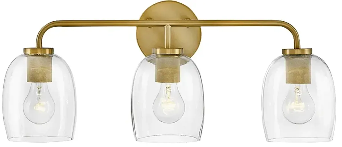 Lark-Percy Bath-Three Light Vanity-Lacquered Brass