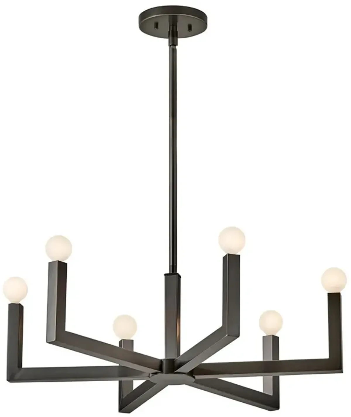 Hinkley Chandelier Ezra Medium Single Tier Chandelier 27" Black Oxide