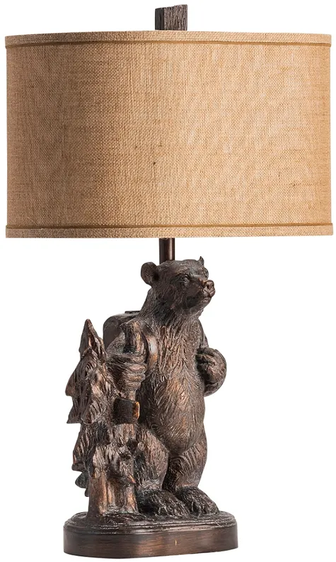 Crestview Collection Trail Hike 29" Oil-Rubbed Bronze Bear Table Lamp