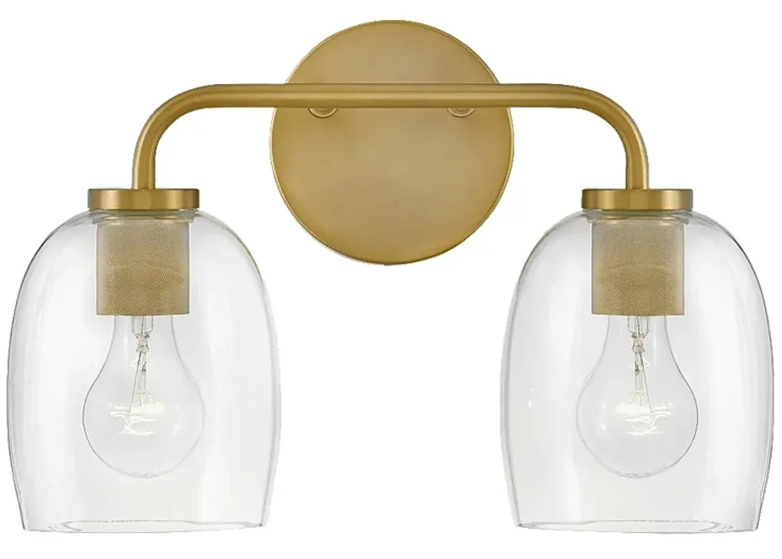 Lark-Percy Bath-Two Light Vanity-Lacquered Brass