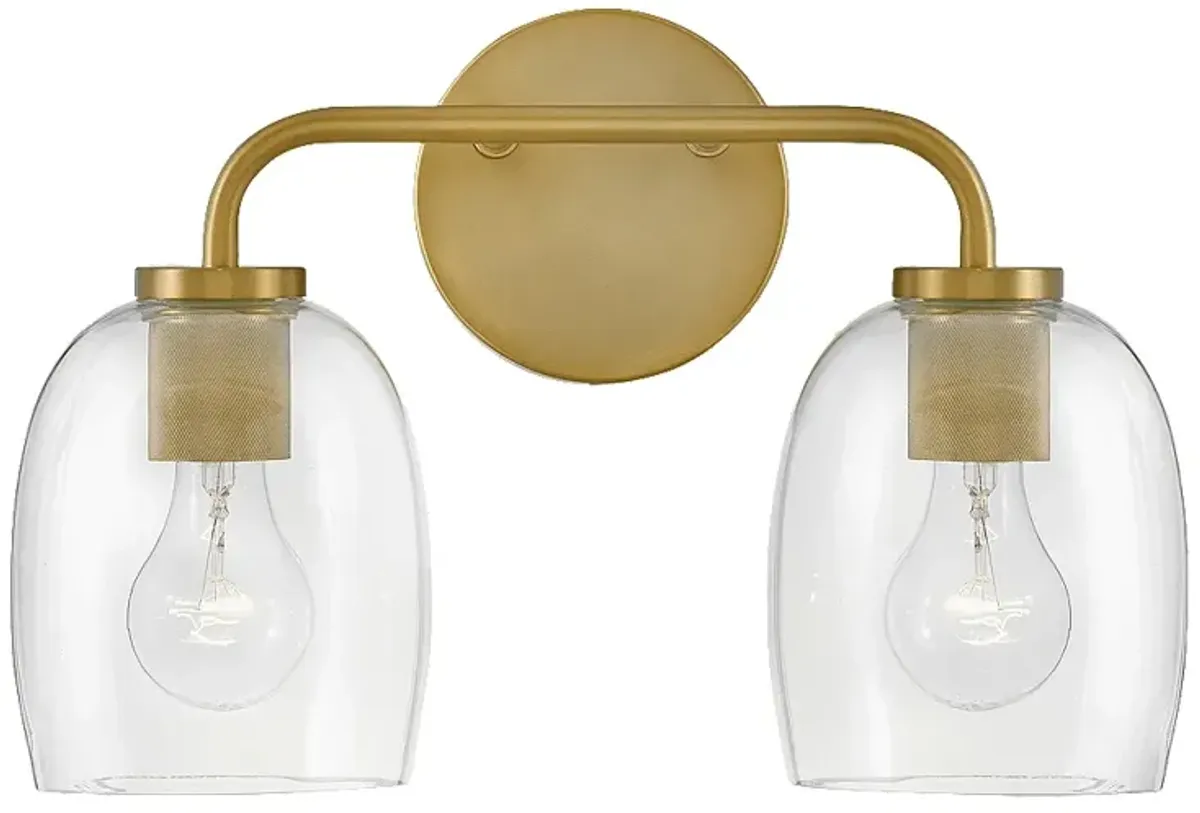 Lark-Percy Bath-Two Light Vanity-Lacquered Brass