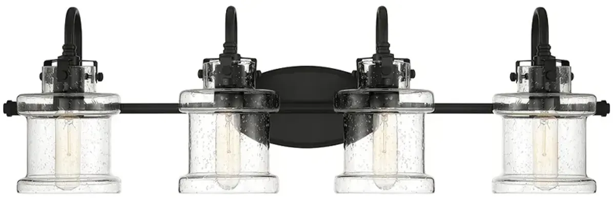 Quoizel Danbury 32" Wide Earth Black 4-Light Bath Light