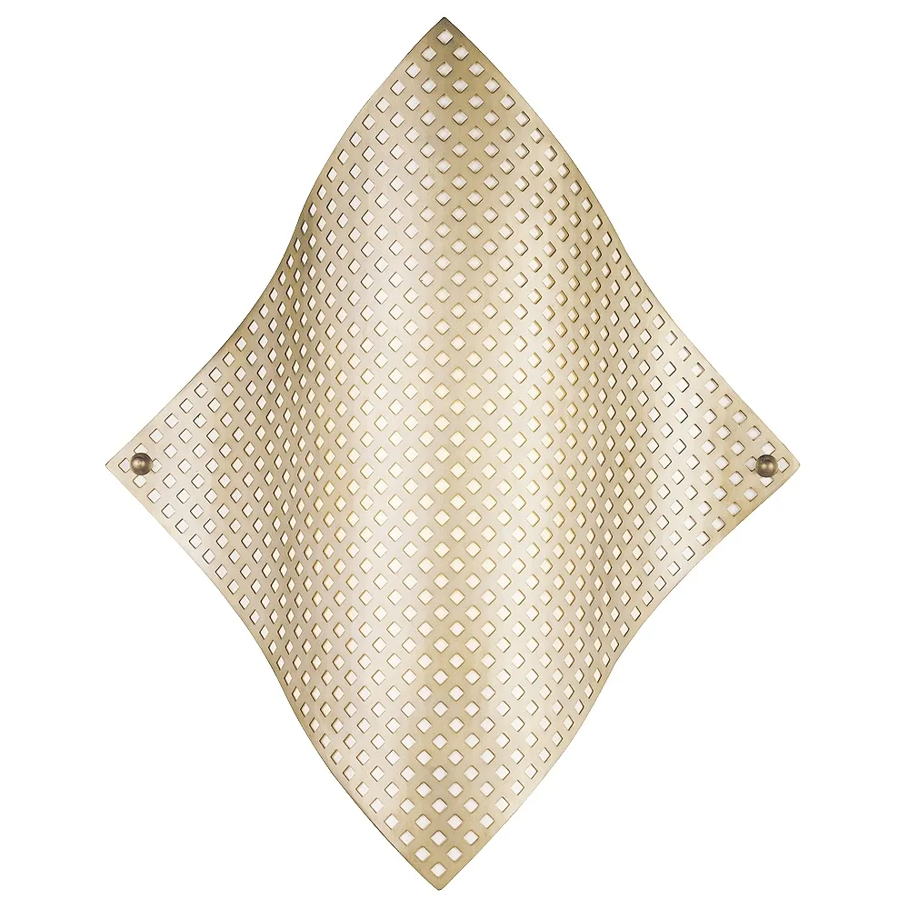 George Kovacs Grid 1-Light Soft Brass Wall Sconce