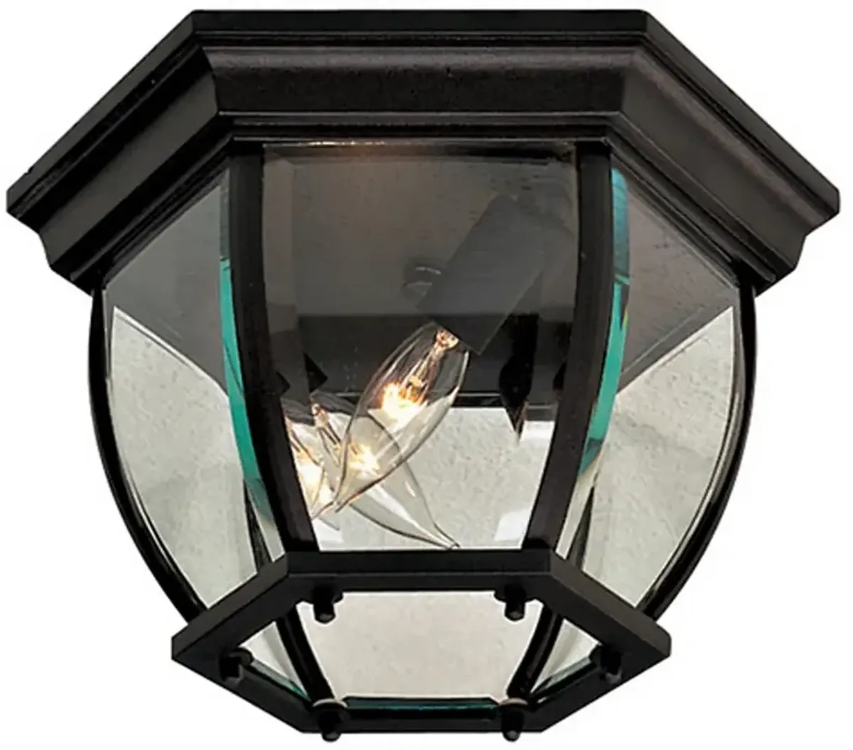 Minka 10 3/4" Wide 3-Light Black Outdoor Flush Mount Ceiling Light