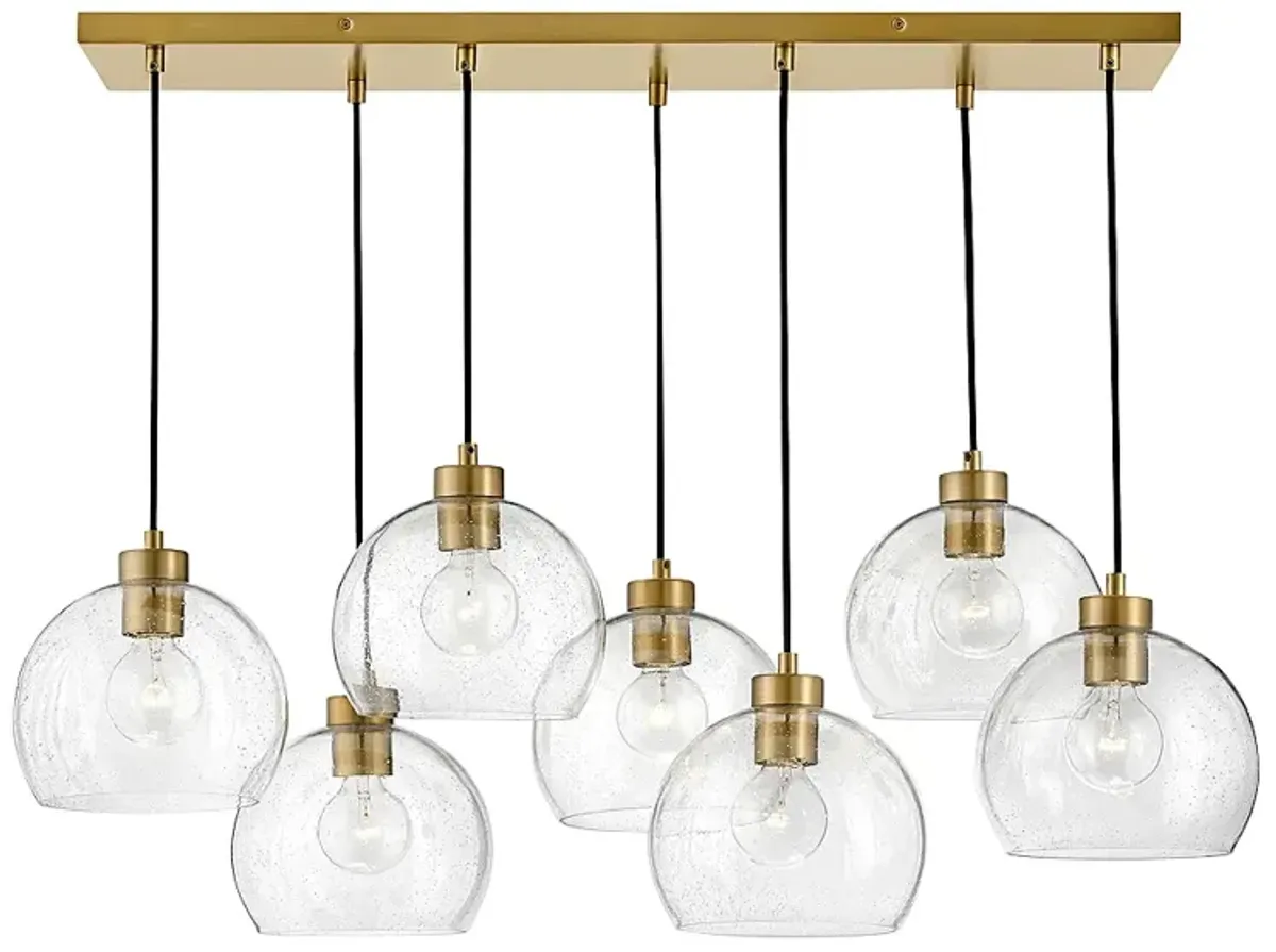 Lark-Rumi Pendant-Seven Light Linear-Lacquered Brass