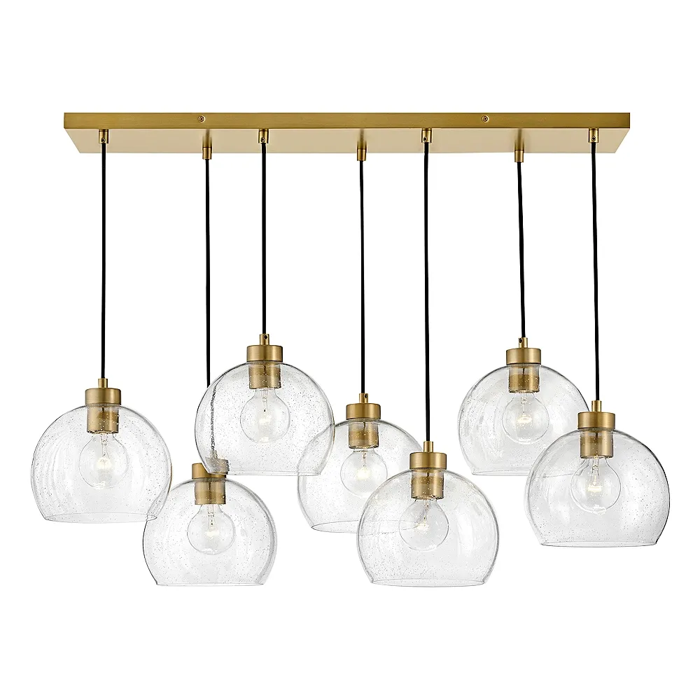 Lark-Rumi Pendant-Seven Light Linear-Lacquered Brass