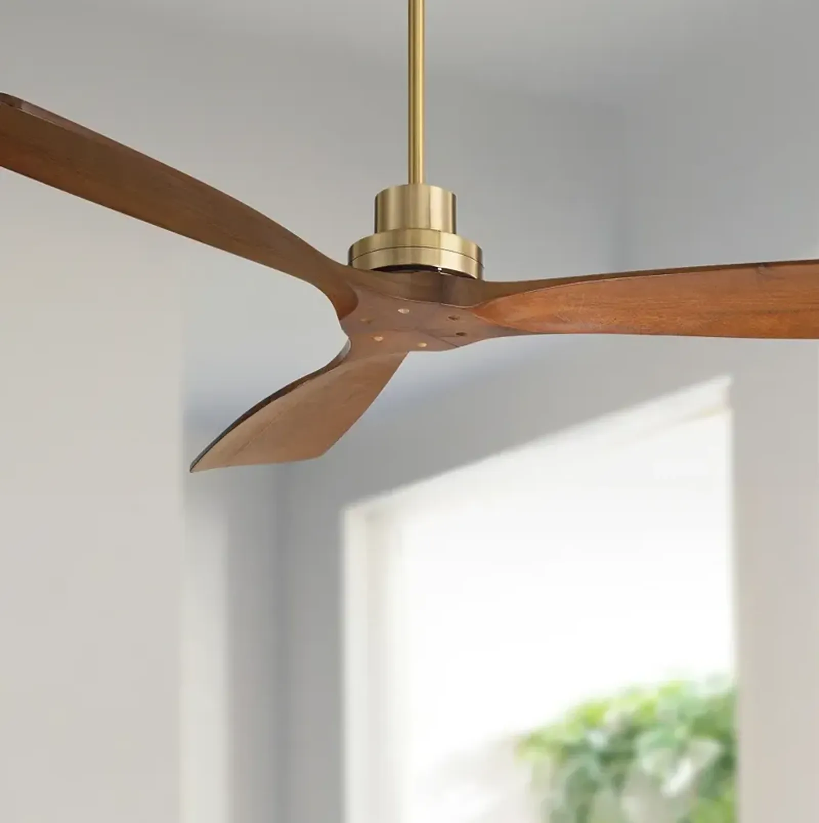 52" Casa Vieja Delta DC Soft Brass Ceiling Fan with Remote