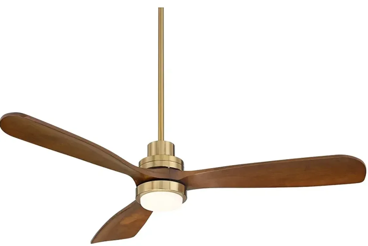 52" Casa Delta DC Soft Brass CCT LED Ceiling Fan with Remote