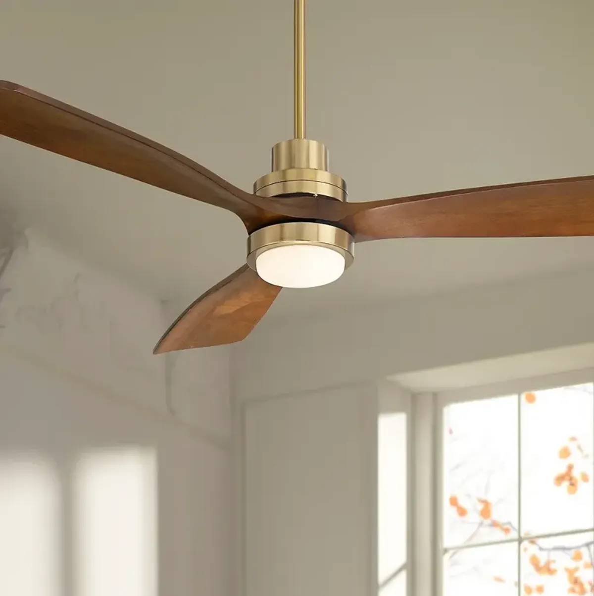 52" Casa Delta DC Soft Brass CCT LED Ceiling Fan with Remote