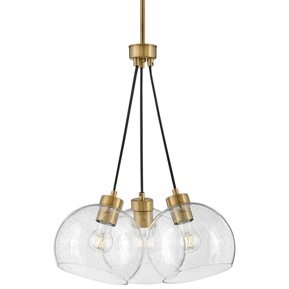 Lark-Rumi Pendant-Three Light Pendant-Lacquered Brass