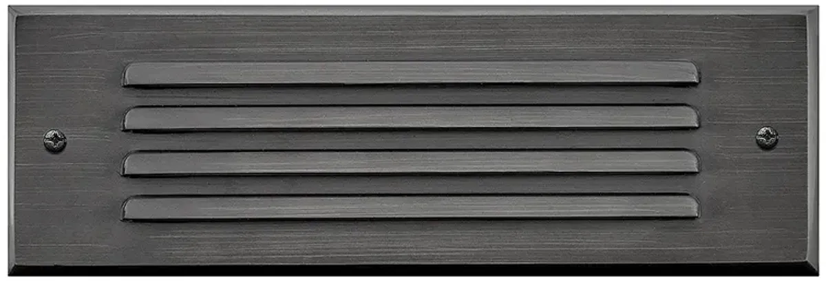 Hinkley Landscape Louvered Brick LED Flush Step Light 12V 9" Satin Bla