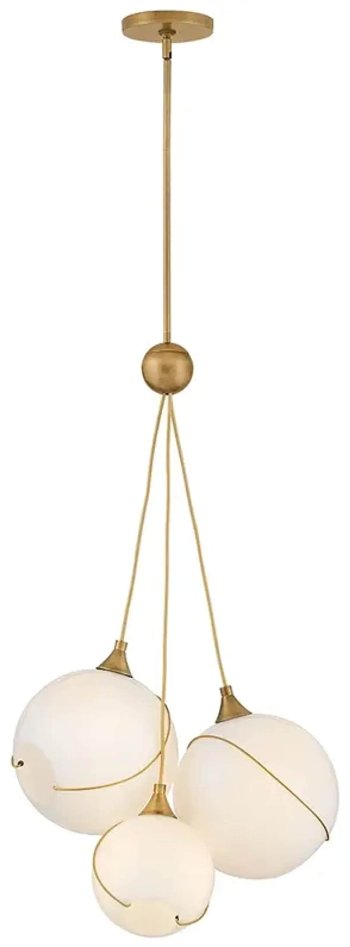 Hinkley Interior Skye Large Three Light Pendant 18.25" Heritage Brass