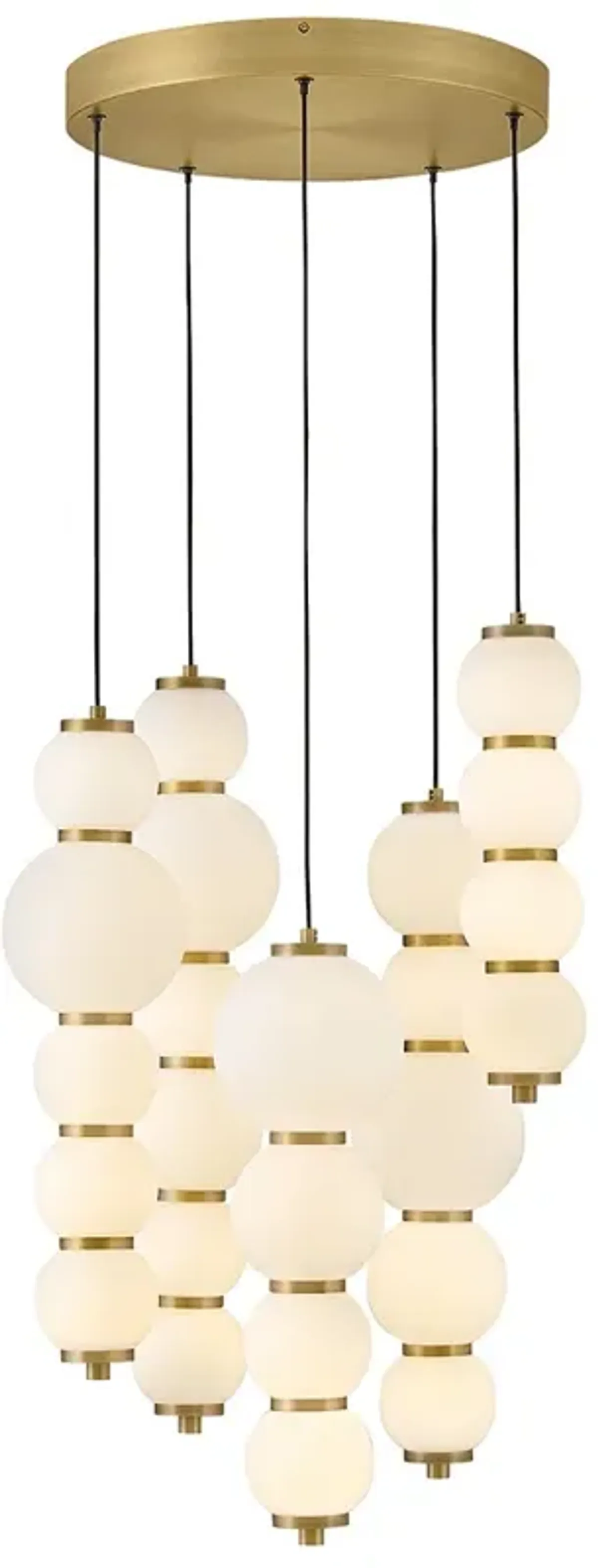 Hinkley Interior Trigo Small Abstract Chandelier 20" Lacquered Brass