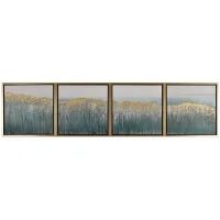 Crestview Collection Emerald Bling Framed Canvas Painting Set