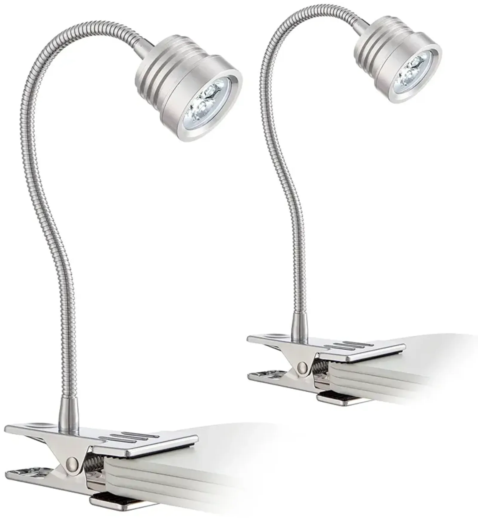 ProTrack Tyler Large 13" Adjustable Gooseneck LED Clip Lights Set of 2