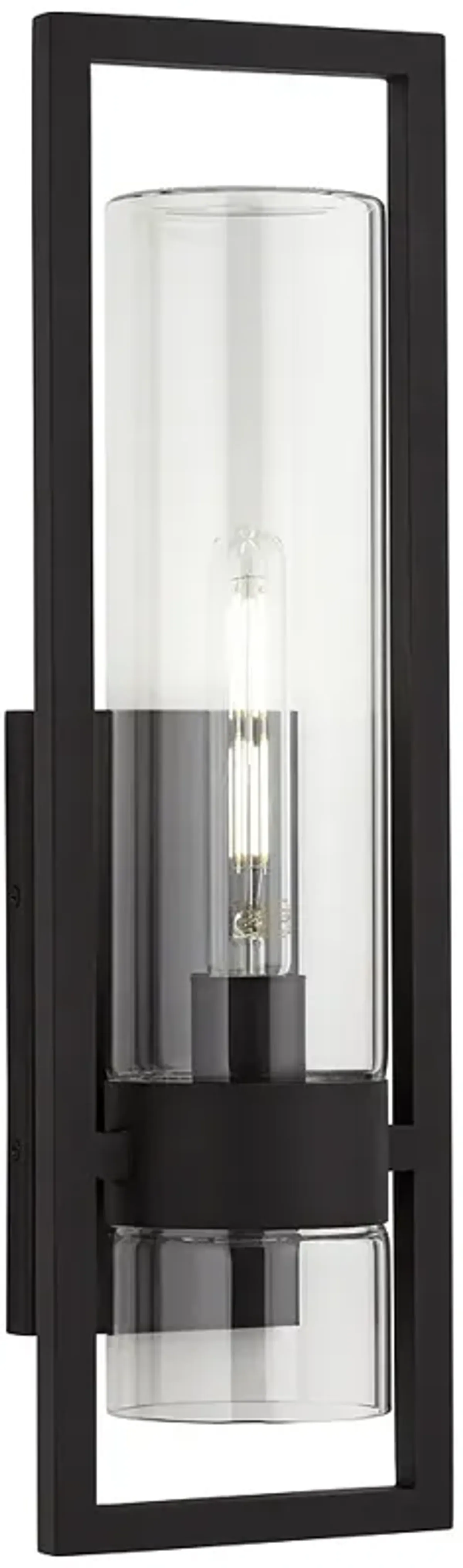 Possini Euro Reed 21" High Sand Black Wall Sconce
