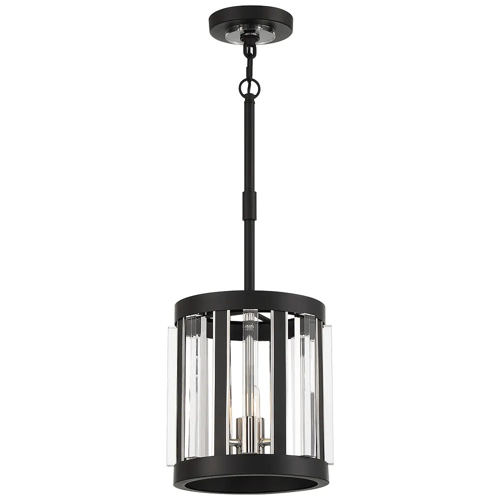 Minka-Lavery Majestic Splendor 3-Light Coal and Polished Nickel Pendant