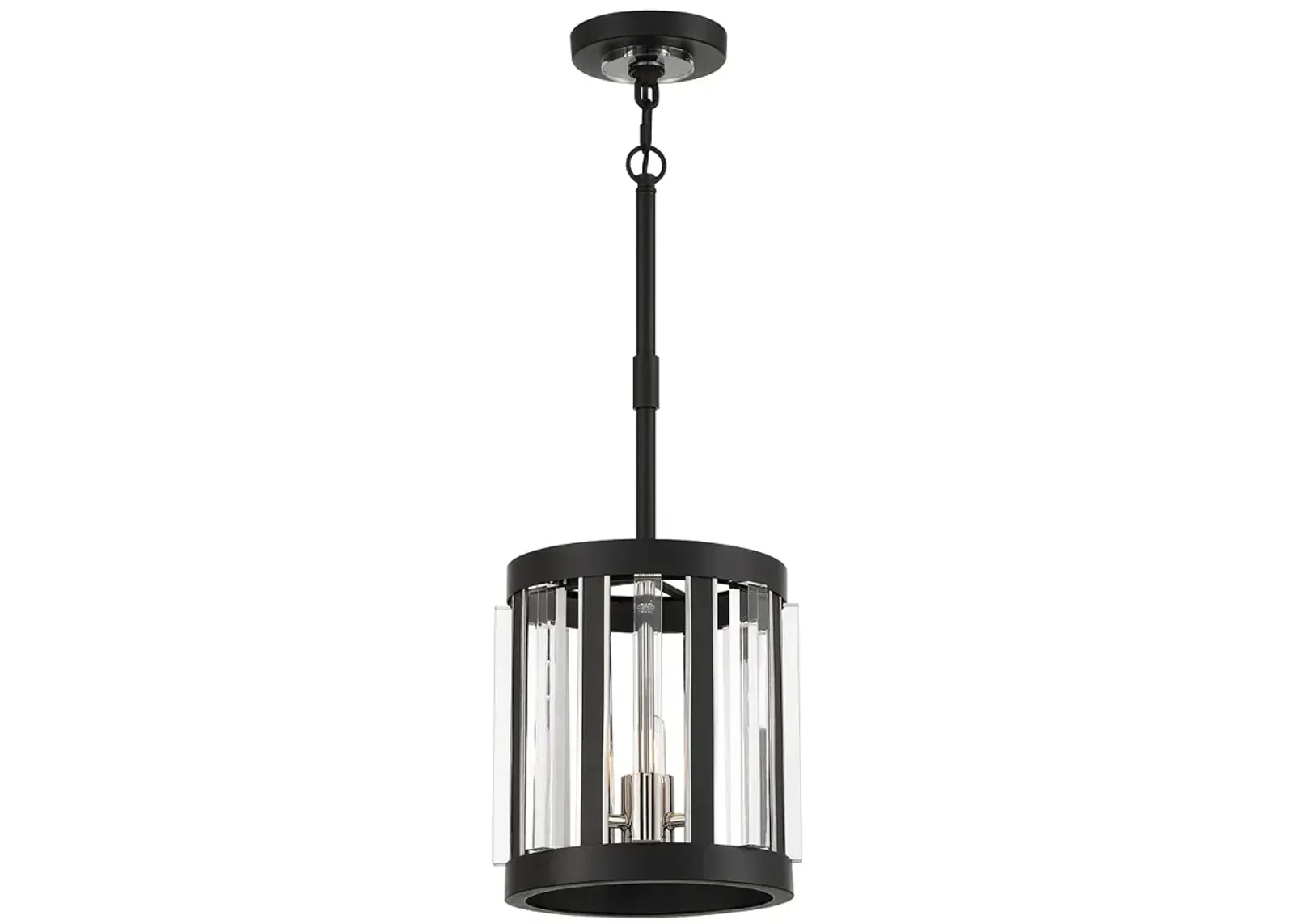 Minka-Lavery Majestic Splendor 3-Light Coal and Polished Nickel Pendant