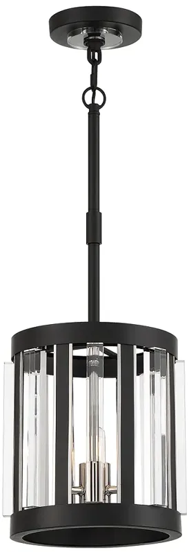 Minka-Lavery Majestic Splendor 3-Light Coal and Polished Nickel Pendant