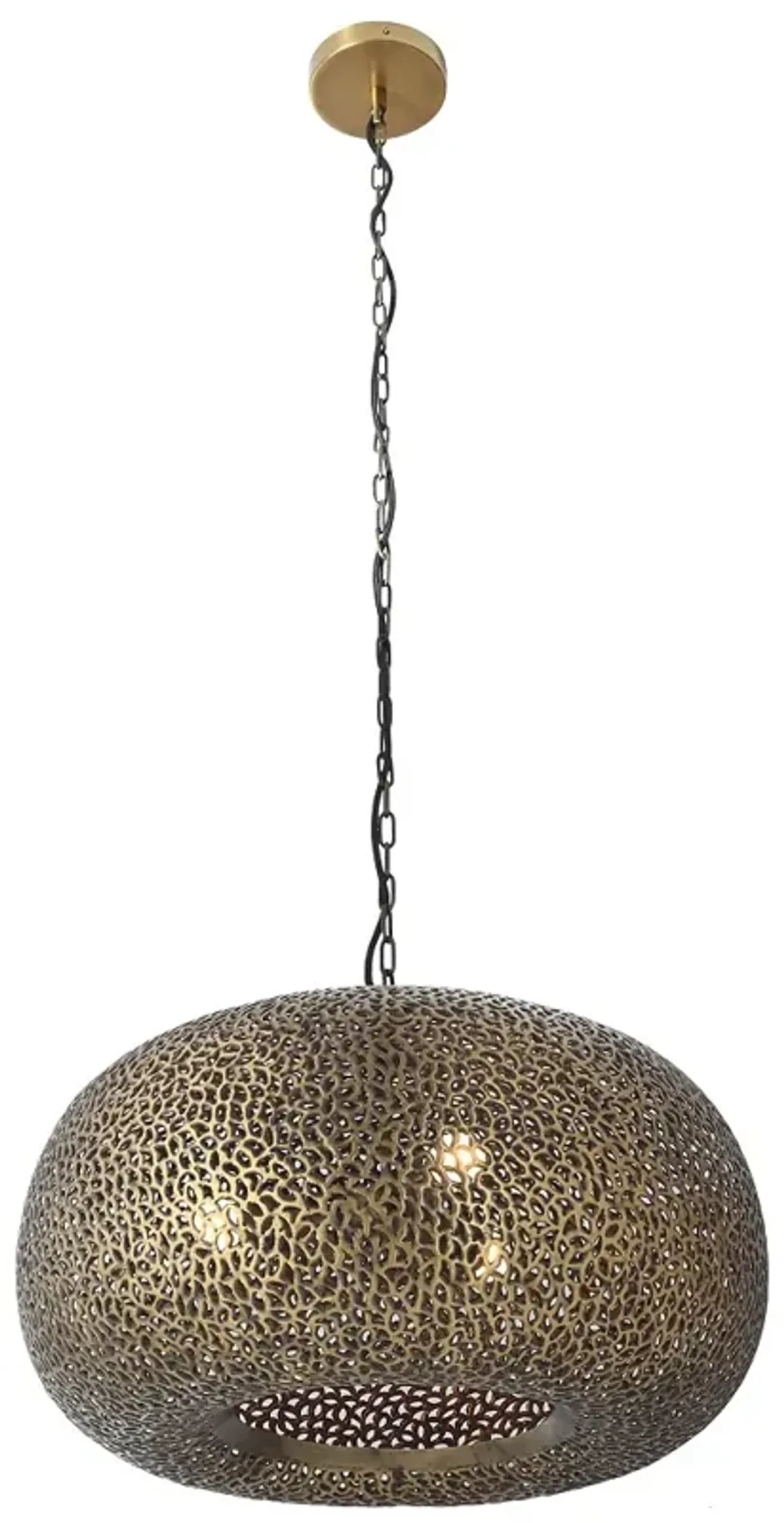 Metropolitan Moradabad 3-Light 25.5-in Gilded Brass Pendant