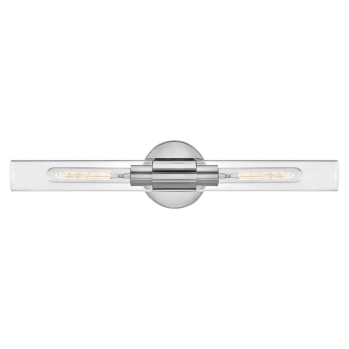 Shea 24" Wide Chrome Steel ADA 2-Light Vanity Bath Light