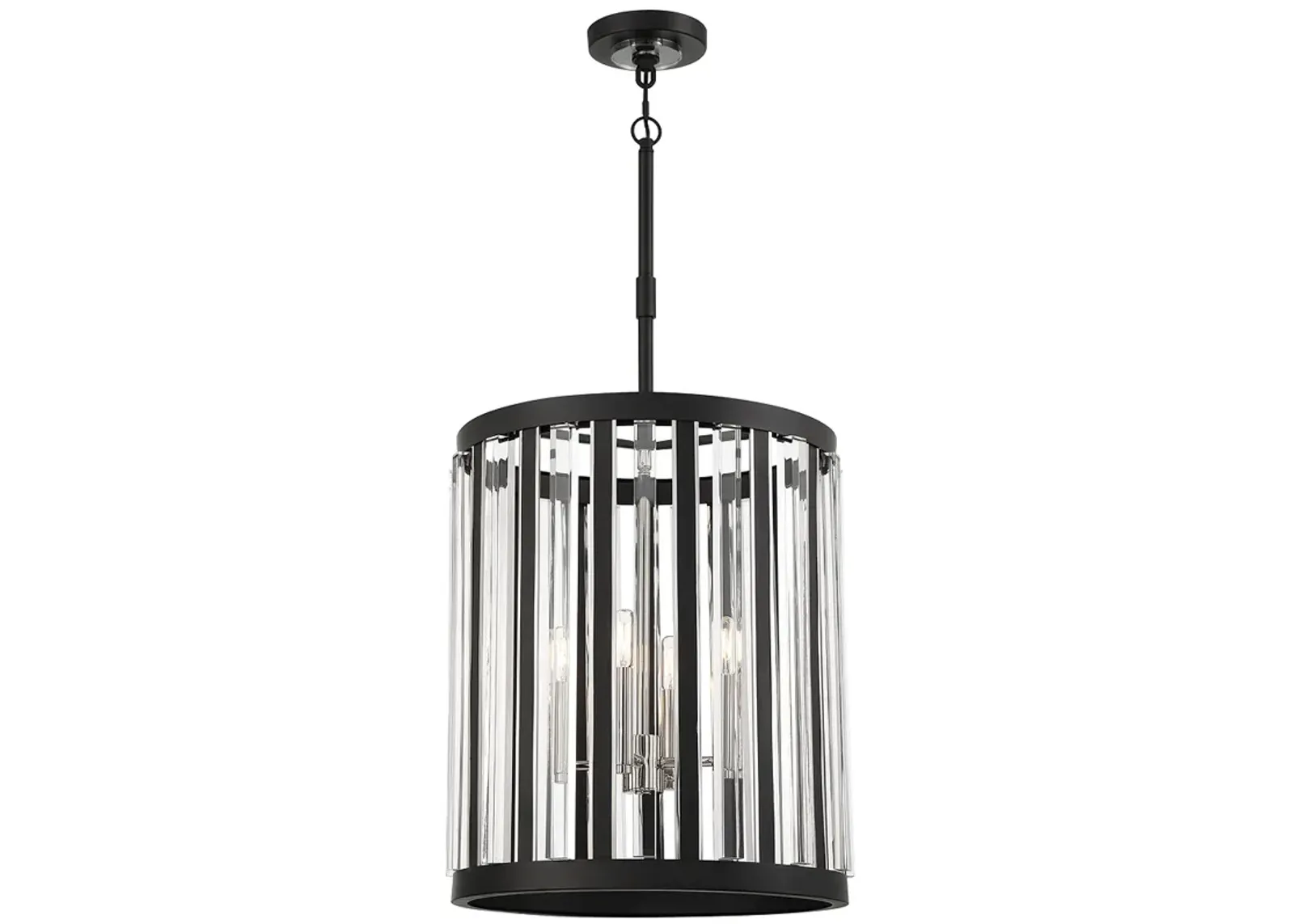 Minka-Lavery Majestic Splendor 4-Light Sand Coal - Polished Nickel Pendant