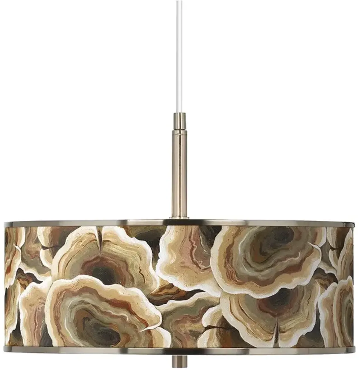 Ruffled Feathers Giclee Glow 16" Wide Pendant Light