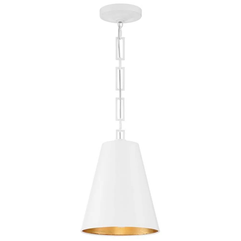 Alston 2 Light Matte White &#38; Antique Gold Chandelier