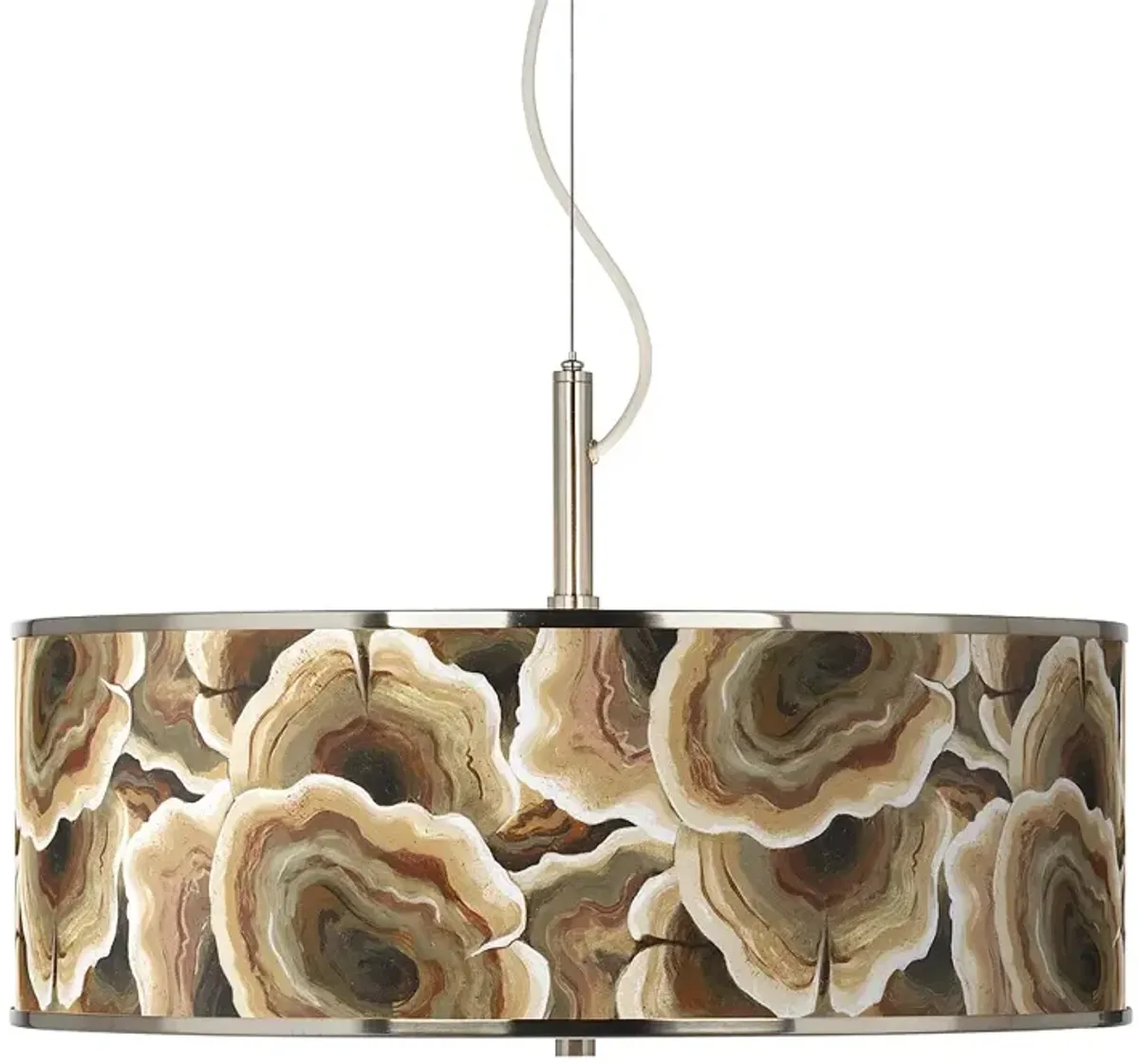 Ruffled Feathers Giclee Glow 20" Wide Pendant Light