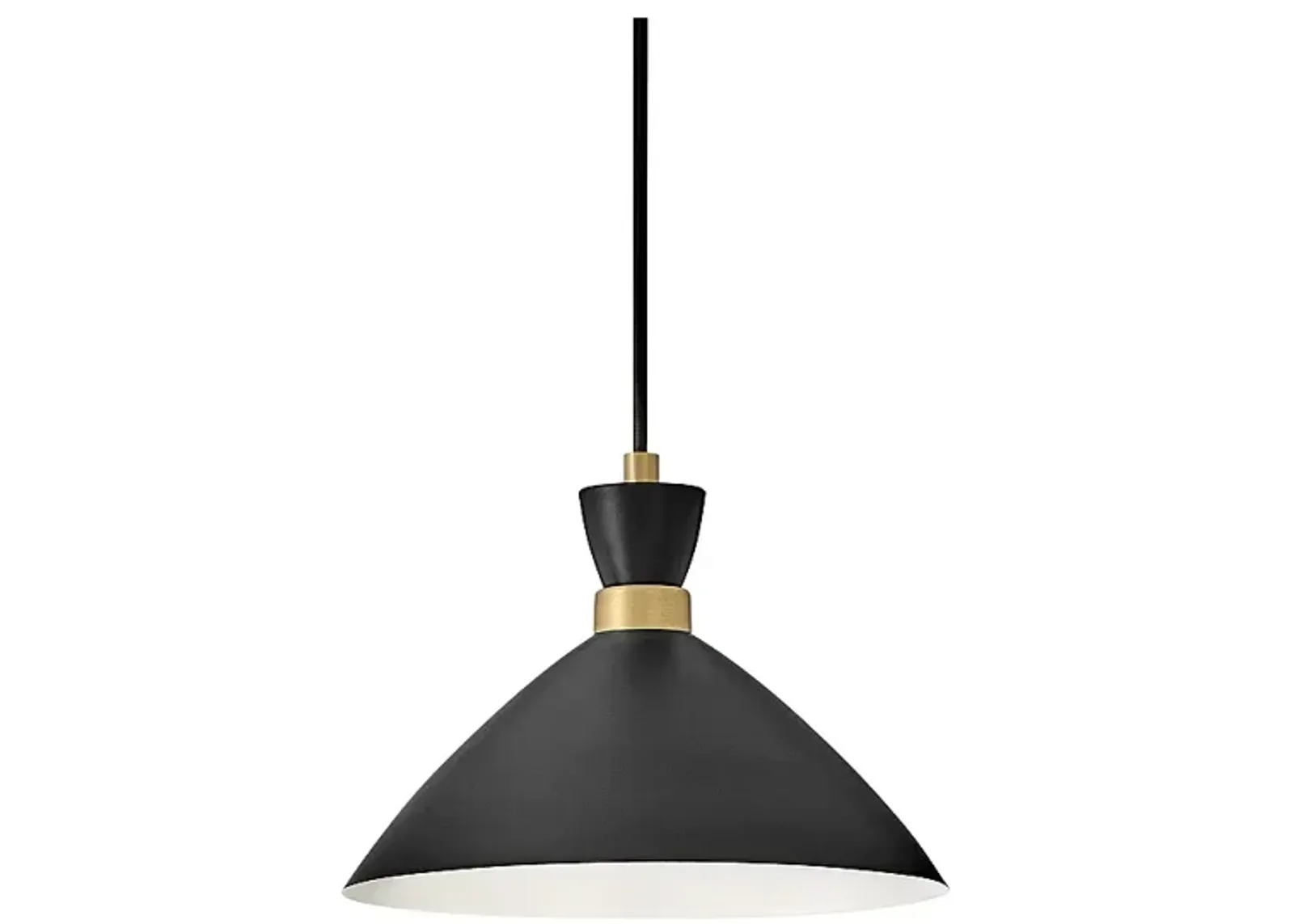 Lark Simon 13" Wide Black Conical Metal Pendant Light