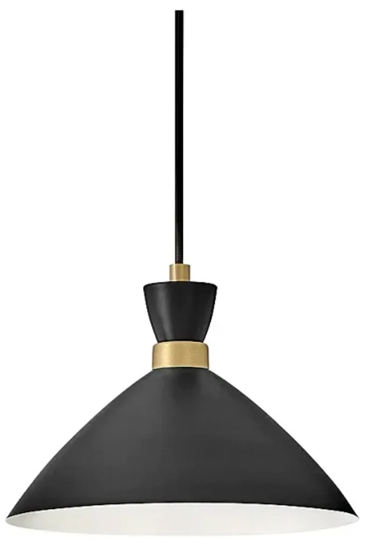 Lark Simon 13" Wide Black Conical Metal Pendant Light