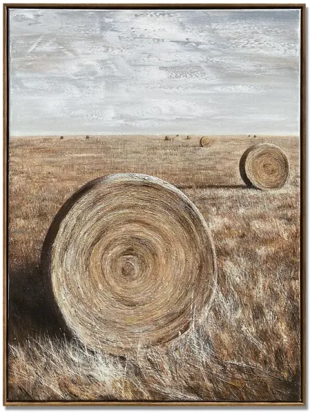 Crestview Collection Hay Day Framed Canvas Painting