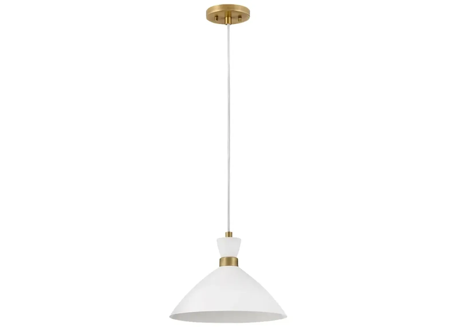 Lark-Simon Pendant-Single Light Convertible Pendant-Matte White