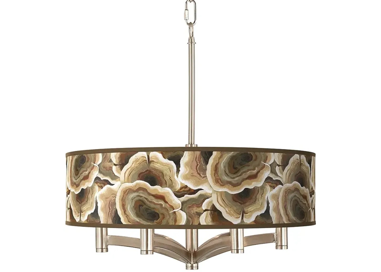 Ruffled Feathers Ava 6-Light Nickel Pendant Chandelier