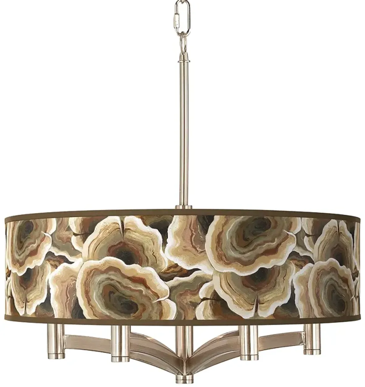 Ruffled Feathers Ava 6-Light Nickel Pendant Chandelier