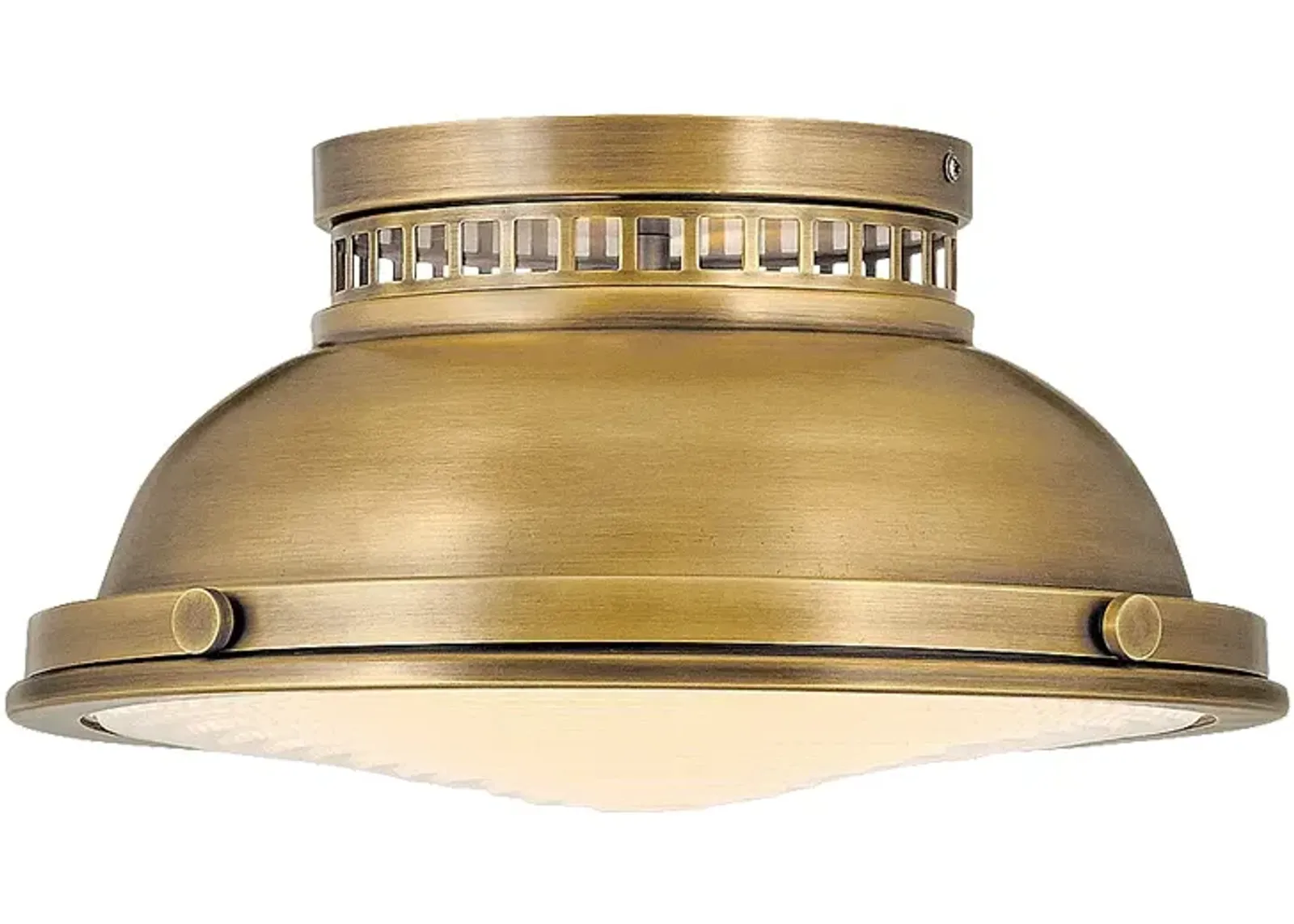 Foyer Emery-Medium Flush Mount-Heritage Brass