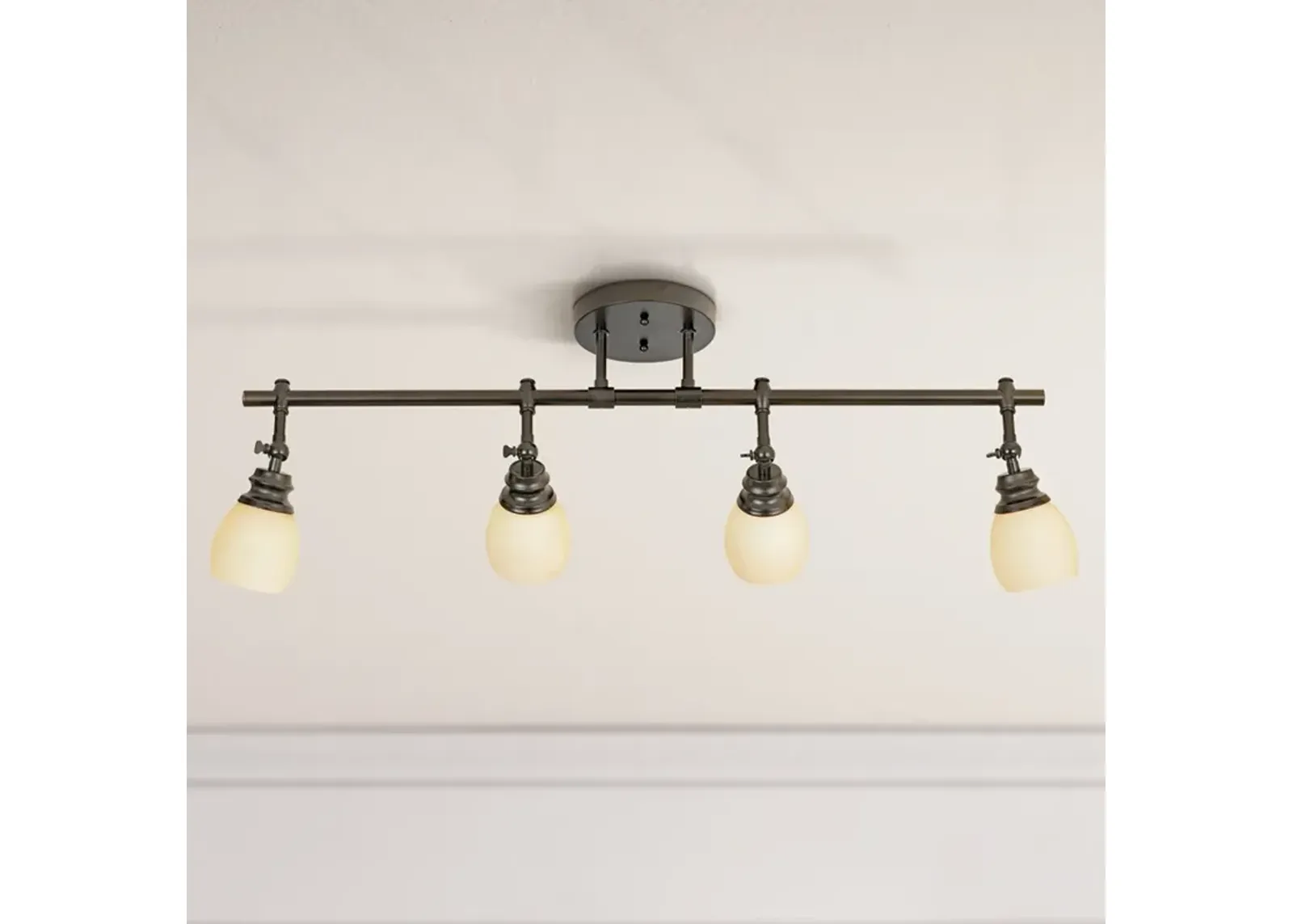 Elm Park 36" Wide Adjustable 4-Head Bronze Track Style Ceiling Light