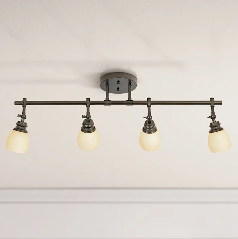 Elm Park 36" Wide Adjustable 4-Head Bronze Track Style Ceiling Light